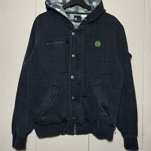 DC Men's Black Quilted Bomber Jacket